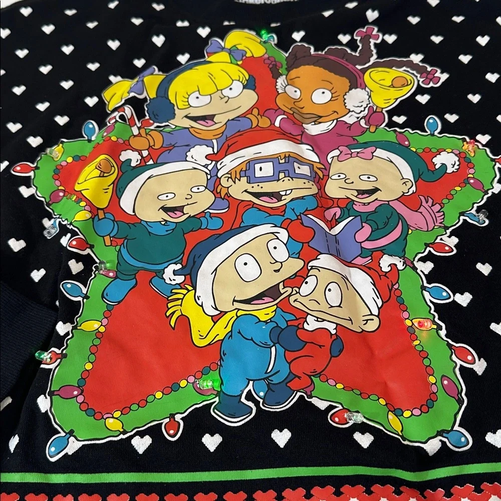 NICKELODEON VIACOM 2018 WOMENS LIGHT UP HOLIDAY CHRISTMAS SWEATER